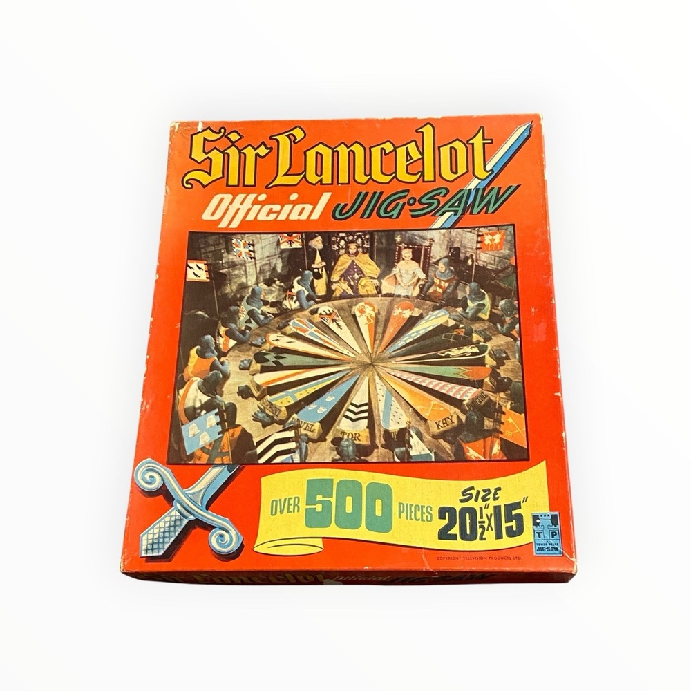 1957 Vintage Sir Lancelot Official Jig-Saw Puzzle 500+ Pc